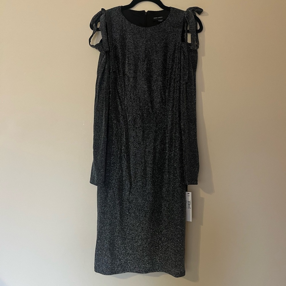 BNWT Maggy London Sparkly Cold Shoulder Formal Dress